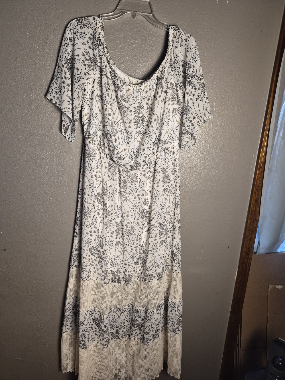 Cato White and Black Floral Maxi Dress